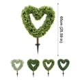 thumbnail image 4 of Artificial Heart Topiary Decoration With Green Foliage And White Florets For Home Office Garden, 4 of 8