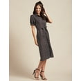 thumbnail image 4 of Moomaya Printed Button Down Shirt Dress For Women, Short Sleeve Midi Shirt Dress, 4 of 9