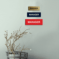 thumbnail image 5 of Basic Manager Sign (Ivory/Dark Brown) - Small, 5 of 5