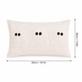 thumbnail image 2 of Halloween Ghost Decorations Ghost Halloween Decor 12 X 20 Inch Embroidered Halloween Pillow Cover Cute Spooky Design for Home Living Room Bedroom Off White 1 Pack, 2 of 5