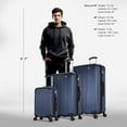 thumbnail image 3 of DUKAP Intely 3-Piece Smart Hardside Luggage Sets with USB Port and Integrated Weight Scale, (20"/28"/32"), Blue, 3 of 15