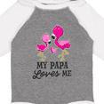 thumbnail image 4 of Inktastic My Papa Loves me with Two Flamingos Boys or Girls Long Sleeve Baby Bodysuit, 4 of 5