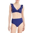 thumbnail image 4 of BCBG Paris Womens Ruched Hi-Waist Bikini Bottom, 4 of 5