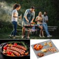 thumbnail image 5 of Set of 4 Pieces Barbecue Grill, Barbecue Net Reusable and Cuttable Cooking Mat Non-Stick Grill for Yogurt Makers Barbecue Oven Cooking - 40x33cm, 5 of 5