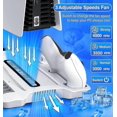 thumbnail image 3 of Ps5 Stand With Cooling Fan And Dual Ps5 Controller Charging Station For Ps5 Console, Ps5 Cooling Stand With Headset Holder,13 Game Slots And 3 Levels, 3 of 5