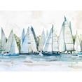 thumbnail image 2 of Scarvey, Emma 24x19 Gold Ornate Wood Framed with Double Matting Museum Art Print Titled - Pastel Marina II, 2 of 4