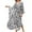 White leaf, variant on EDOLYNSA Plus Size Kaftan Dress for Women Swimwear Coverup Elegant Batwing Sleeve Beach Dress Tunic Black and White Printed Housewear