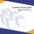 thumbnail image 5 of Heavy Duty Clear Sheet Protectors - 50 Pack, Reinforced Holes, 8.5 x 11 Inches, Acid Free/Archival Safe, 5 of 7