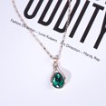 thumbnail image 3 of SIfdSeng Ensemble de Boucles d'Oreilles Collier en Forme de Goutte Incrusté de Vert pour Femmes, 3 of 9