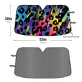 thumbnail image 2 of Car Windshield Sun Shade For Front Window Abstract Colorful Leopard Print Foldable Vehicle Windshield Car Sun Visor Covers Automotive Window Protector Car Camping Privacy Sun Blocker, 2 of 5