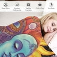 thumbnail image 3 of COMIO Retro Sun and Moon Throw Blanket Soft Fuzzy Lightweight Mystical Soul Blankets Gifts for Adult Mushrooms Flowers Astrology Magic Style Couch Sofa Room and Bed Decor, 3 of 6