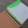 thumbnail image 4 of Musbetu 6 Pcs A4 Plastic Binder Pockets for 11 Ring Binder Letter Size Document Organizer Loose Leaf File Folder Pouch with Snap Button And Label Pocket, 4 of 7