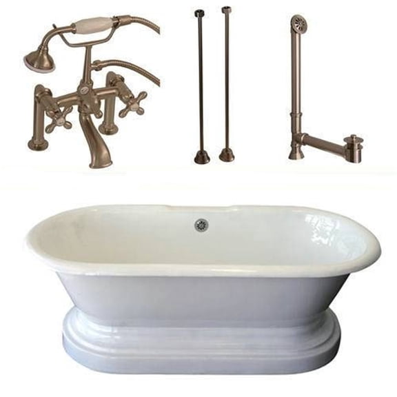 BarclayTub Kit 67" CI Dbl Roll Top