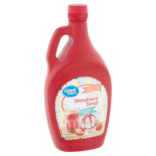 Great Value Strawberry Syrup Value Size, 44 Oz.