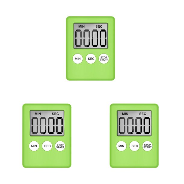 Bearachild Temporizador digital de cocina Cocinar Estudiar Reloj de cuenta regresiva Pantalla LCD Alarma Gadget de cocina, Verde Type1 NO1 Bearachild CBP143376