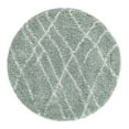 thumbnail image 3 of Unique Loom Soft Touch Shag Collection Area Rug - Dora (4' 1" Round Sage Green/Ivory), 3 of 7