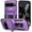 Purple, variant on Fashion Case with Holder Stander Kickstand Drop Resistant Shockproof Case For Google Pixel 9 Pro XL (6.8inch)