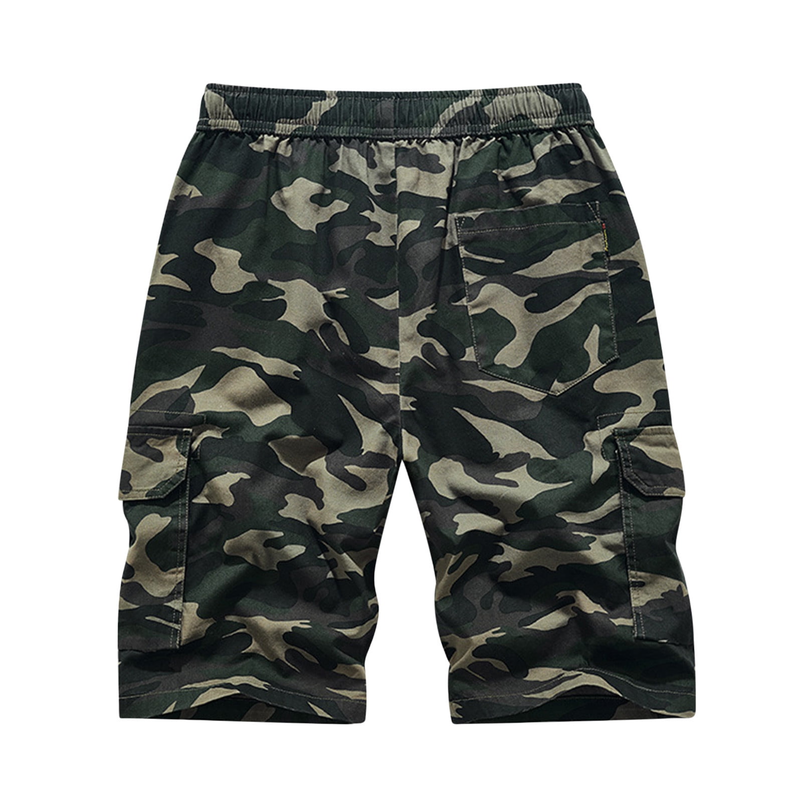 Wide Leg Pants Men's Casual Pure Color Outdoors Pocket Beach Work Trouser  Cargo Shorts Pant Camouflage Xxl