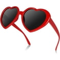 thumbnail image 3 of Lunettes de Soleil Cœur pour Femmes Tendance Lunettes Cœur Polarisées Rétro Rouges, 3 of 6