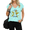 Blue, variant on UNISHE Women's Wordplay Rat Graphic V-Neck Short Sleeve T-Shirt Funny Spelled Backwards Tee