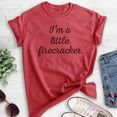 thumbnail image 2 of I'm A Little Firecracker T-shirt, Unisex Women's Men's Shirt, July 4th Shirt, Patriotic Shirt, Heather Red, Small, 2 of 6