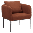 thumbnail image 1 of Bouclair Red Fabric and Metal Accent Chair, 1 of 6