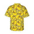 thumbnail image 3 of Bixox Men's Hawaiian Shirts Men's Ducky Cartoon Animal Yellow Print Short-Sleeve Shirt-XX-Large, 3 of 8