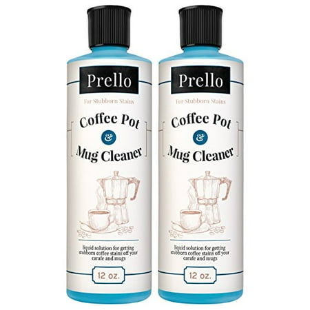 Remove All Recommendations Prello Coffee Pot & Mug Cleaner (Pack of 2) | Removes Stains from Carafes, Mugs, and Machines ()