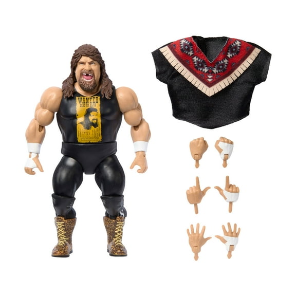 WWE Superstars Cactus Jack Action Figure & Accessories, Series 12 Retro Collectible, 6-inch