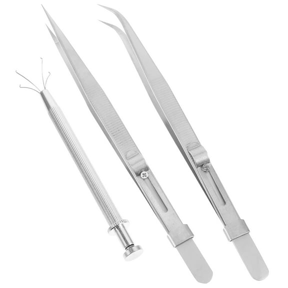 FRCOLOR 1 Set of Stainless Steel Tweezer Multipurpose Tweezer Multi-use Tweezer for Jewelry Making