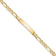 thumbnail image 3 of 10K Yellow Gold Figaro Link ID Bracelet, 3 of 3