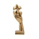 thumbnail image 3 of Estatua de arte facial para mujer, estatua coleccionable, figura de resina creativa Simple, artesanía para repisa de chimenea, escritorio, Dorado Soledad Escultura Dama Pensadora, 3 of 10