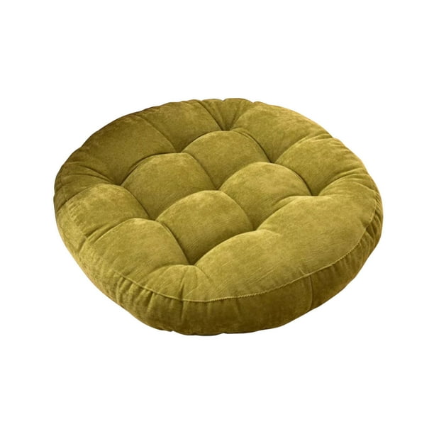 Cojín grueso de pana para asiento de 42 cm, redondo, suave, para silla de suelo, comedor, patio, multiusos, decoración del hogar, con espuma de alta resiliencia.