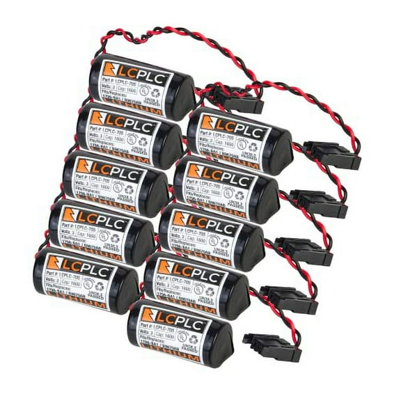 LCPLC-705 PLC Replacement Batteries - 3-Volt Lithium Manganese Dioxide Batteries for 1756-BA1, B9670AB, 1756-L1 - Non-Rechargeable 1800mAh Lithium Battery for Programmable Logic Controller Machines