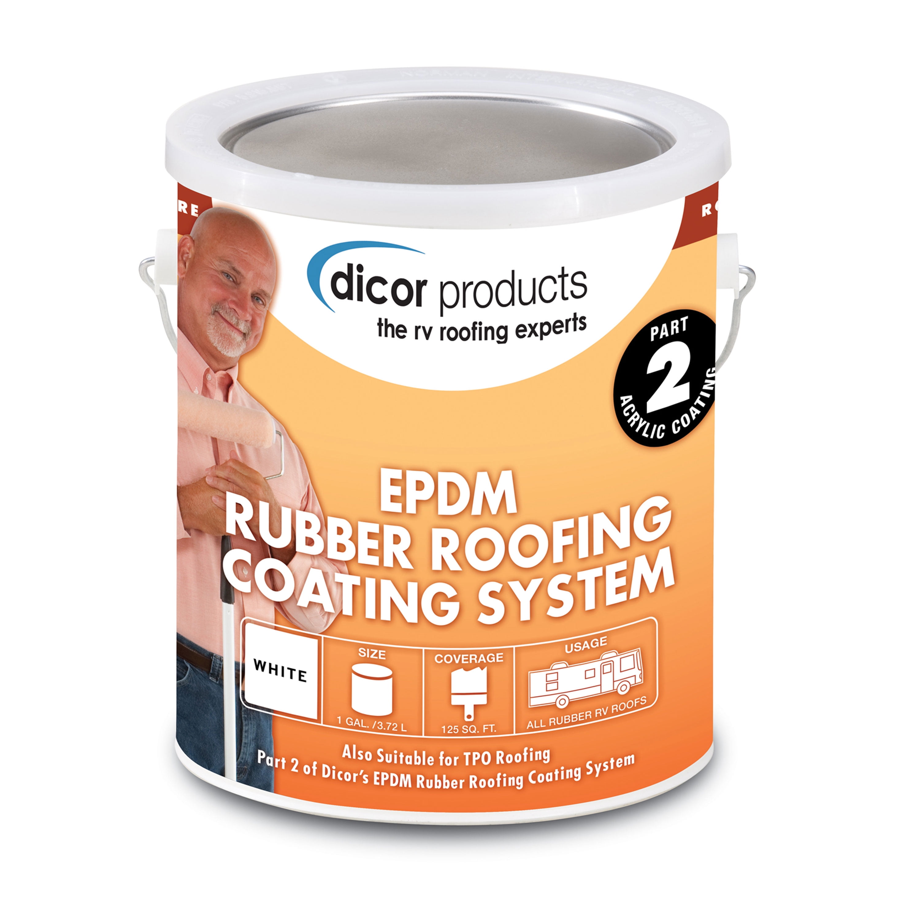 1 GAL. CAN EPDM RUBBER ROOF COATING WHITE