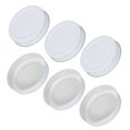 thumbnail image 1 of 6 Pcs Tapas de Frascos Mason, Tapas de Lata de Colores con Etiqueta para Frascos Mason de Boca Regular para Fermentación, Encurtido, Preparación de Comidas, Congelación, Conservación, Blanco (70mm), 1 of 7