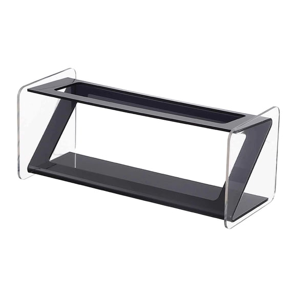 Soporte de control remoto de acrílico moderno, organizador de escritorio de color sólido, estante de exhibición para Negro
