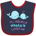 thumbnail image 3 of Inktastic My Abuela Whale-y Loves Me Boys or Girls Baby Bib, 3 of 4
