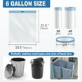 thumbnail image 3 of Extra Strong 6 Gallon Trash Bags Drawstring 1.6 Mil - 40 Count 22 Liter Small Garbage Bags for Bathroom, Strong White Unscented Plastic Wastebasket Bin Liners for Toilet Office and Bedroom, 3 of 7