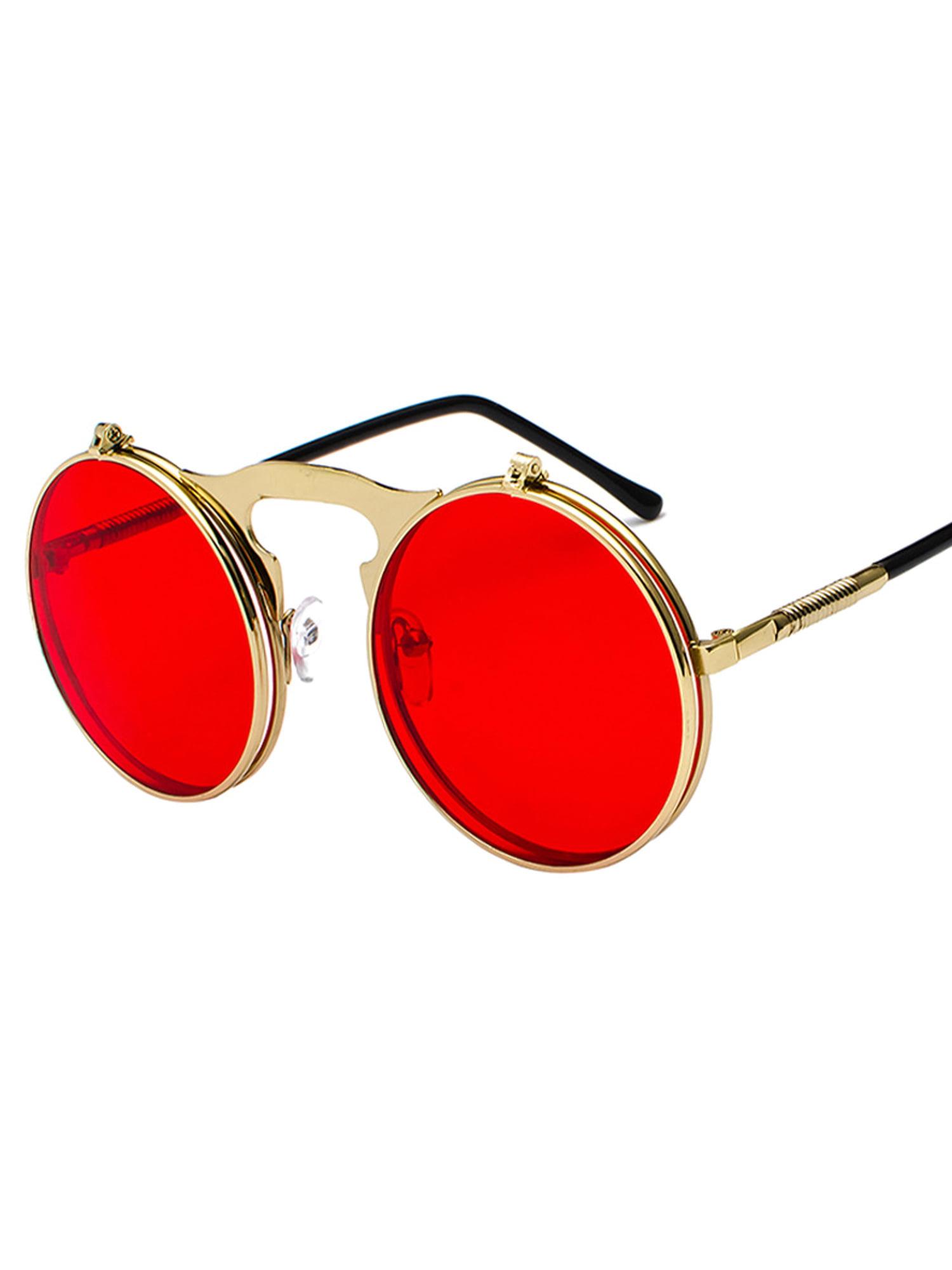 Steampunk Sunglasses Round Retro Vintage Lens Glasses Oval Frame Sun Unisex New 