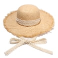 thumbnail image 1 of 56-58cm hat circumference female summer anti-ultraviolet big brimmed straw hat beach hat sunscreen sun hat, 1 of 6