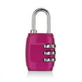 thumbnail image 2 of New 3 Digit Dial Combination Code Number Lock Padlock For Luggage Zipper Bag Backpack, 2 of 6