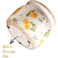 thumbnail image 4 of Lemon Summer Decor Plant Pot, 6 Inch Vintage Ceramic Planter with Drainage for Indoor Plants, Rustic Lemons Vase for Centerpieces, Mediterranean Kitchen Home Decor, Yellow Gifts for Gardening, 4 of 14