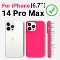 thumbnail image 6 of Shockproof Series iPhone 14 Pro Max Case, Silicone Ultra Slim Thin Cover, Full-Body Protective Phone Case for iPhone 14 Pro Max, 6.7 inch, Hot Pink, 6 of 14