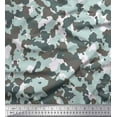 thumbnail image 1 of Soimoi Velvet Fabric Two Tone Camouflage Print Fabric by the Yard 58 Inch Wide, 1 of 3