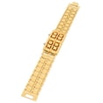 thumbnail image 2 of Reloj digital de pulsera para mujer con LED rojo (dorado), 2 of 8