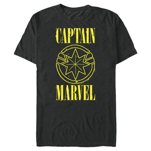 Marvel Captain Marvel 90s Logo - Short Sleeve Blended T-Shirt for Adults - Customized-Dark Heather