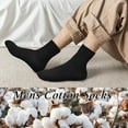 thumbnail image 2 of Loritta Dress Socks Men Crew Socks Solid Casual Black Cotton Athletic Dress Socks for Men 6-Pack, 2 of 6