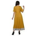 thumbnail image 3 of Moomaya Solid Casual Cotton Dress For Women A-Line Long Maxi Kurti Women Tunic, 3 of 5