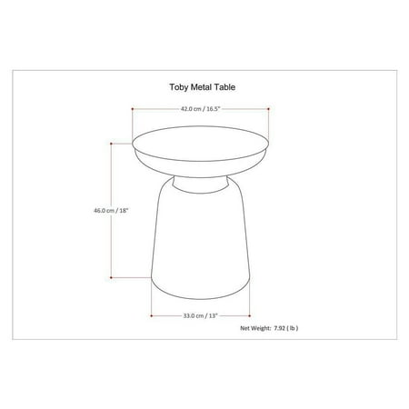 Simpli Home - Toby Round Contemporary Metal Accent Table - Silver